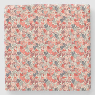 Heart Pattern - Cute and Lovely Valentine's Day Stone Coaster