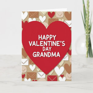 Heart Pattern Grandma Card