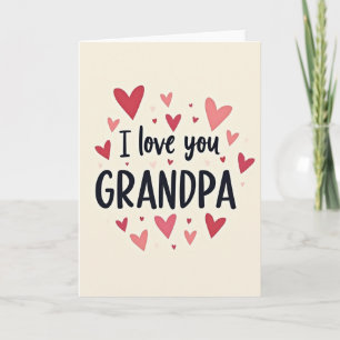 Heart Pattern Grandpa Card