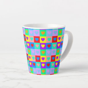 Heart Pattern Latte Mug