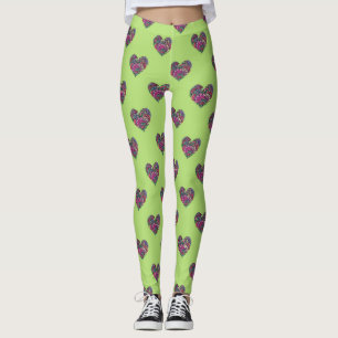 HEART PATTERN LEGGINGS