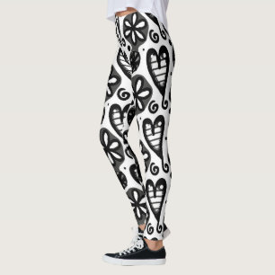 Heart pattern leggings