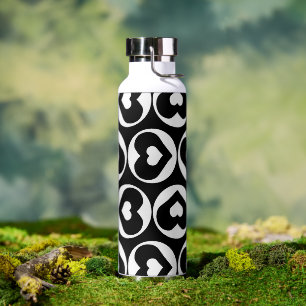 Heart Pattern Love Graphic Bold Water Bottle