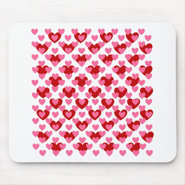 Heart Pattern Mouse Mat (Front)