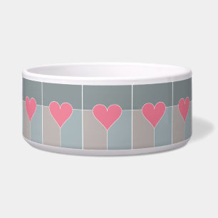 Heart Pattern pet bowls