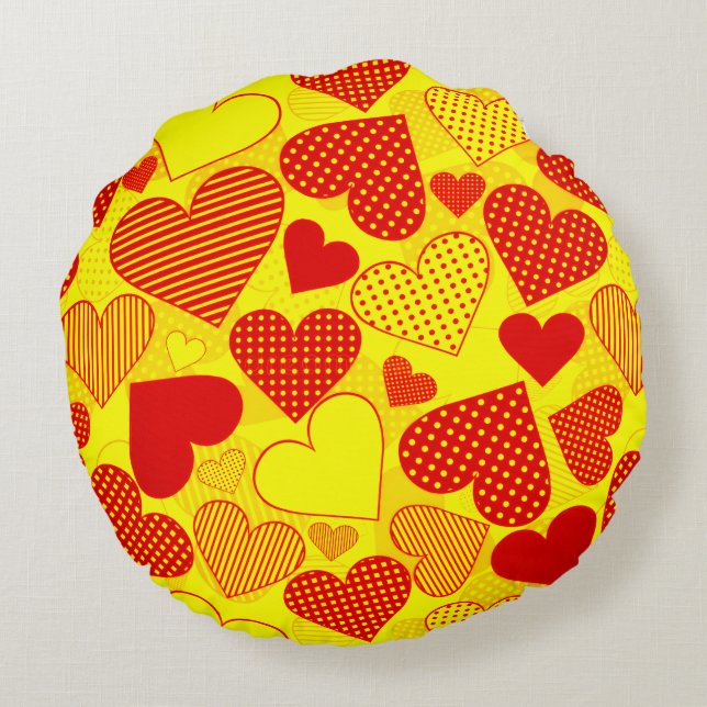 Heart Pattern Pillow  (Back)