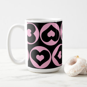 Heart Pattern Pink Love Graphic Bold Coffee Mug