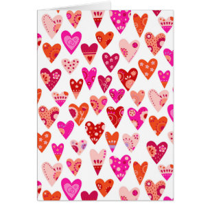 Heart Pattern Pink Red Valentines