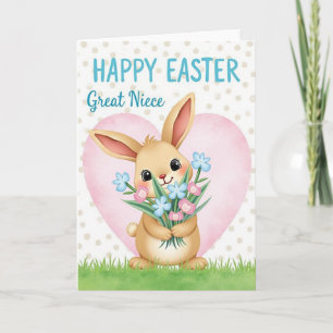 Heart Pattern Rabbit Card