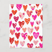 Heart Pattern Red Pink