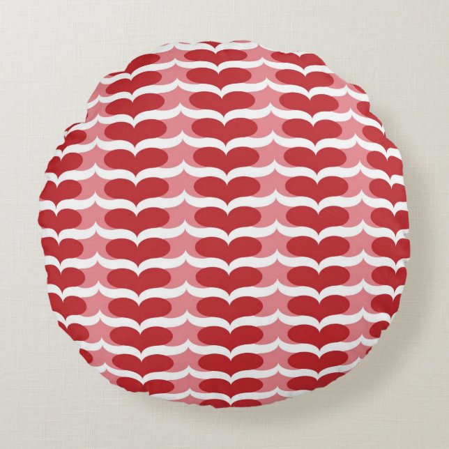 Heart pattern round cushion (Front)
