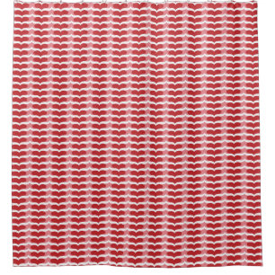 Heart pattern shower curtain