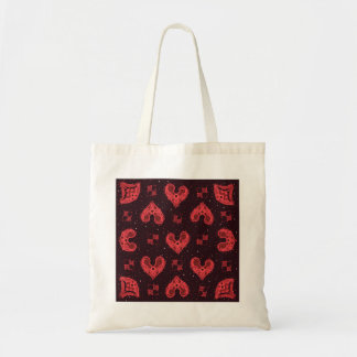heart pattern Tote Bags