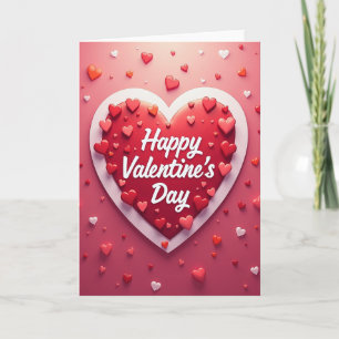 Heart Pattern Valentines Day Card