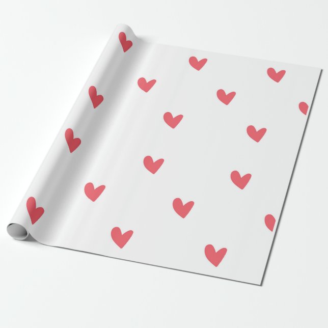 Heart Pattern Wrapping Paper (Unrolled)