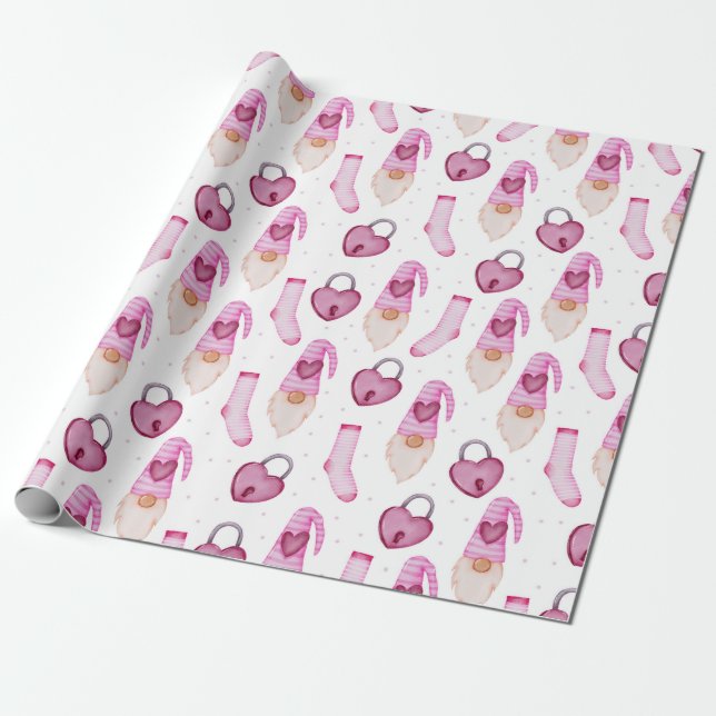 Heart Pattern Wrapping Paper (Unrolled)