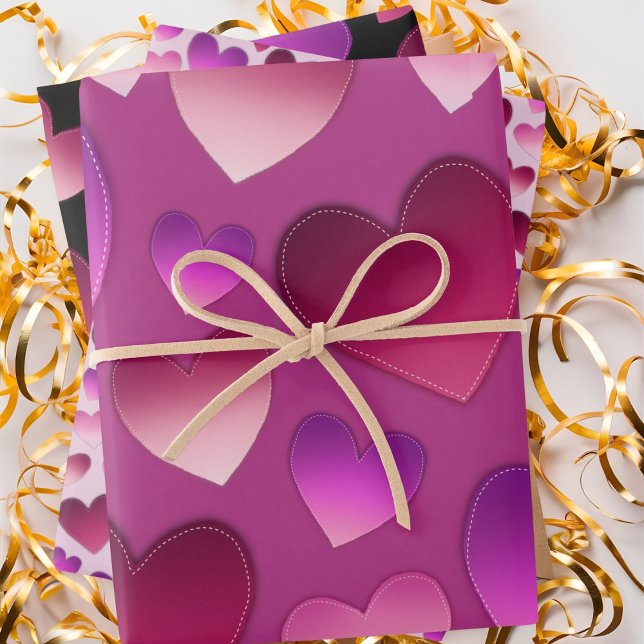 Heart pattern wrapping paper sheet (Creator Uploaded)
