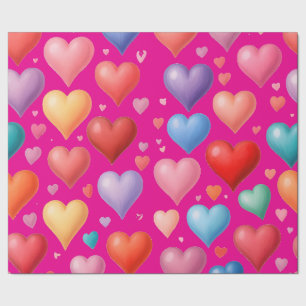 Heart-Patterned Perfect for Gifts, Valentine's Day Wrapping Paper