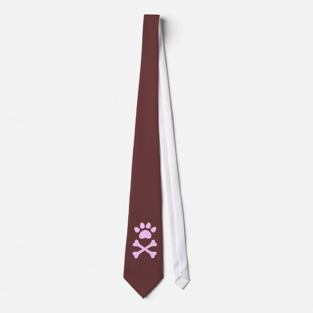 Heart Paw & Crossbones Tie (Front)