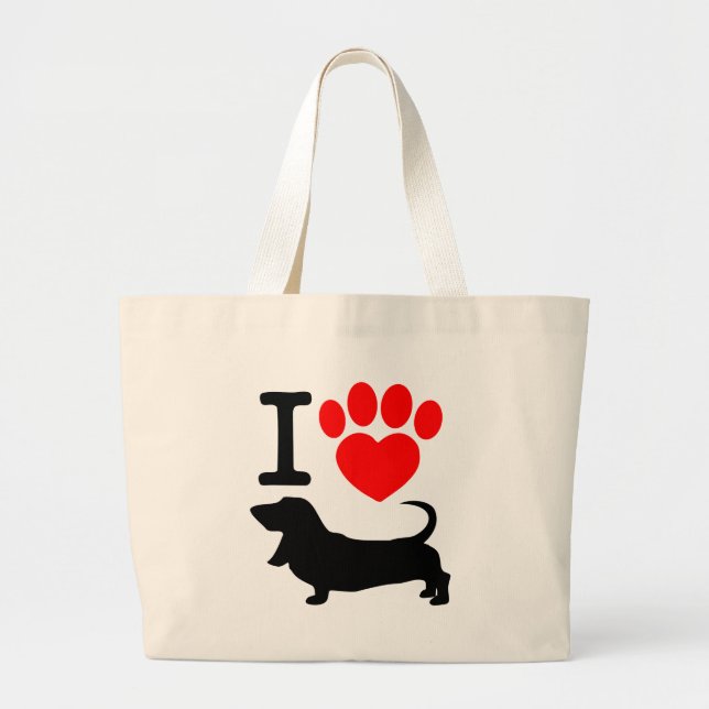 Heart paw large tote bag (Front)