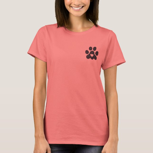 Heart paw print T-Shirt (Front)
