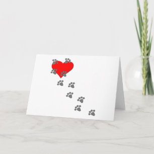 Heart (Paw Prints) Card