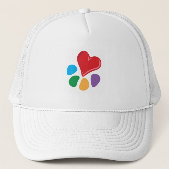Heart-Paw Trucker Hat (Front)