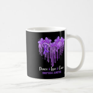 Heart Peace Love Cure Fibromyalgia Awareness Coffee Mug