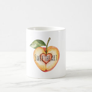 Heart Peach Fruit Coffee Mug