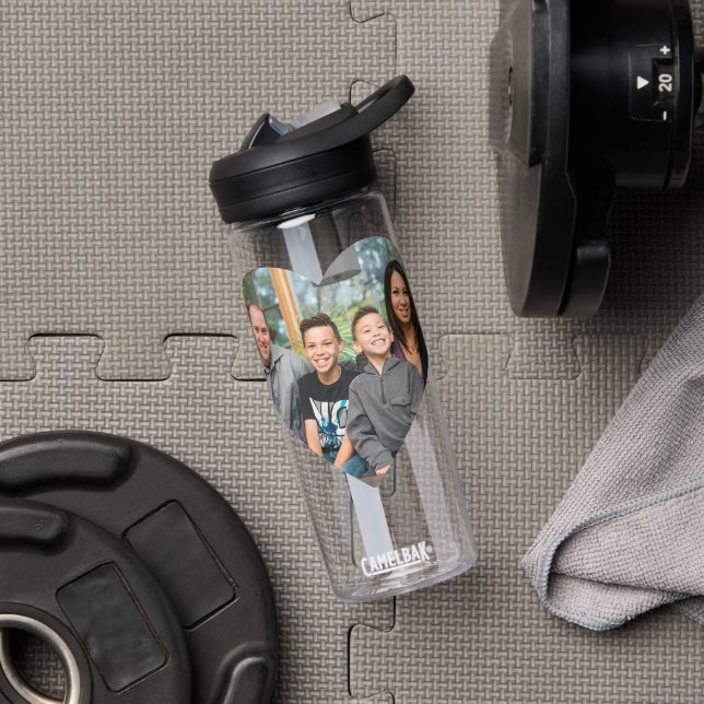 Heart Personalised Photo Water Bottle (Gym)