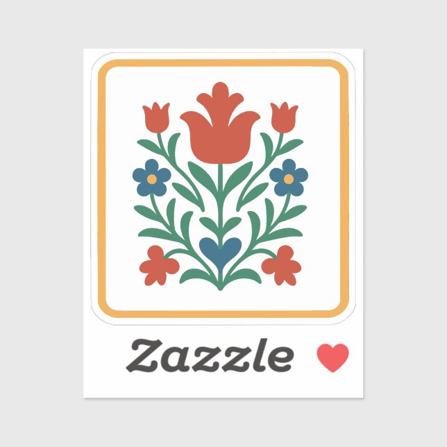 Heart & Petal Floral Folk Art Party (Sheet)