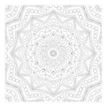 Heart Petal Mandala Symmetry Colouring Page Art