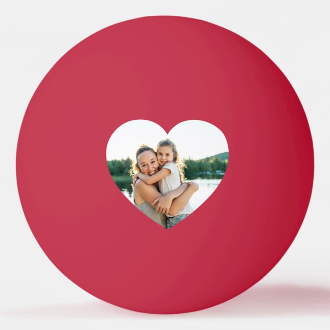 Heart Photo Best Mum Ever Red Ping Pong Ball (Front)