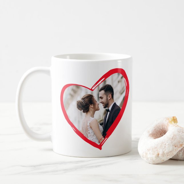 Heart Photo Coffee Mug (With Donut)