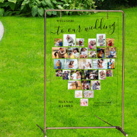 Heart Photo Collage 29 Picture Wedding Welcome