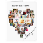 Heart Photo Collage Giant Birthday