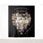 Heart Photo Collage Happy Birthday Personalised