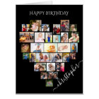 Heart Photo Collage Jumbo Personalised Birthday