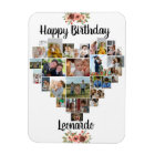 Heart Photo Collage Personalized Script Birthday