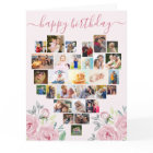 Heart Photo Collage Pink Peony Birthday
