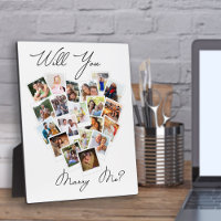 Heart Photo Collage Will You Marry Me Script