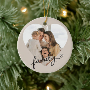 Heart Photo Family Ornament – Personalized