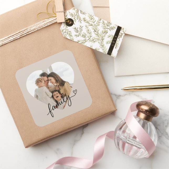Heart Photo Family Sticker – Personalised Memory (Gifting)