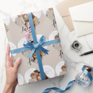 Heart Photo Family Wrapping Paper – Personalised