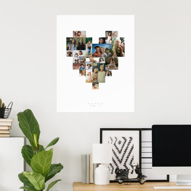 Heart Photo Mosaic Poster (Home Office)