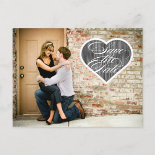 Heart     Photo Save the Date Postcard