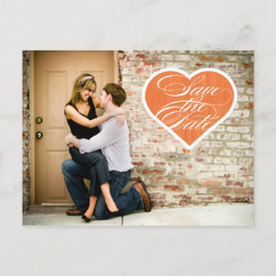Heart     Photo Save the Date Postcard