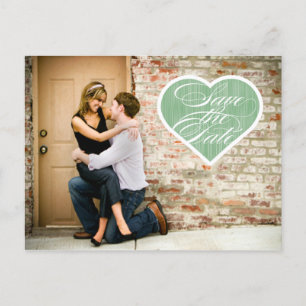 Heart Photo Save the Date Postcard