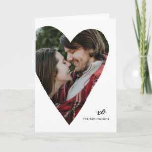 Heart Photo Valentine's Day Card - Black