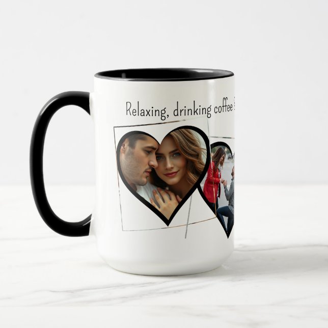 Heart Photos and Memories | Family Pictures Mug (Left)